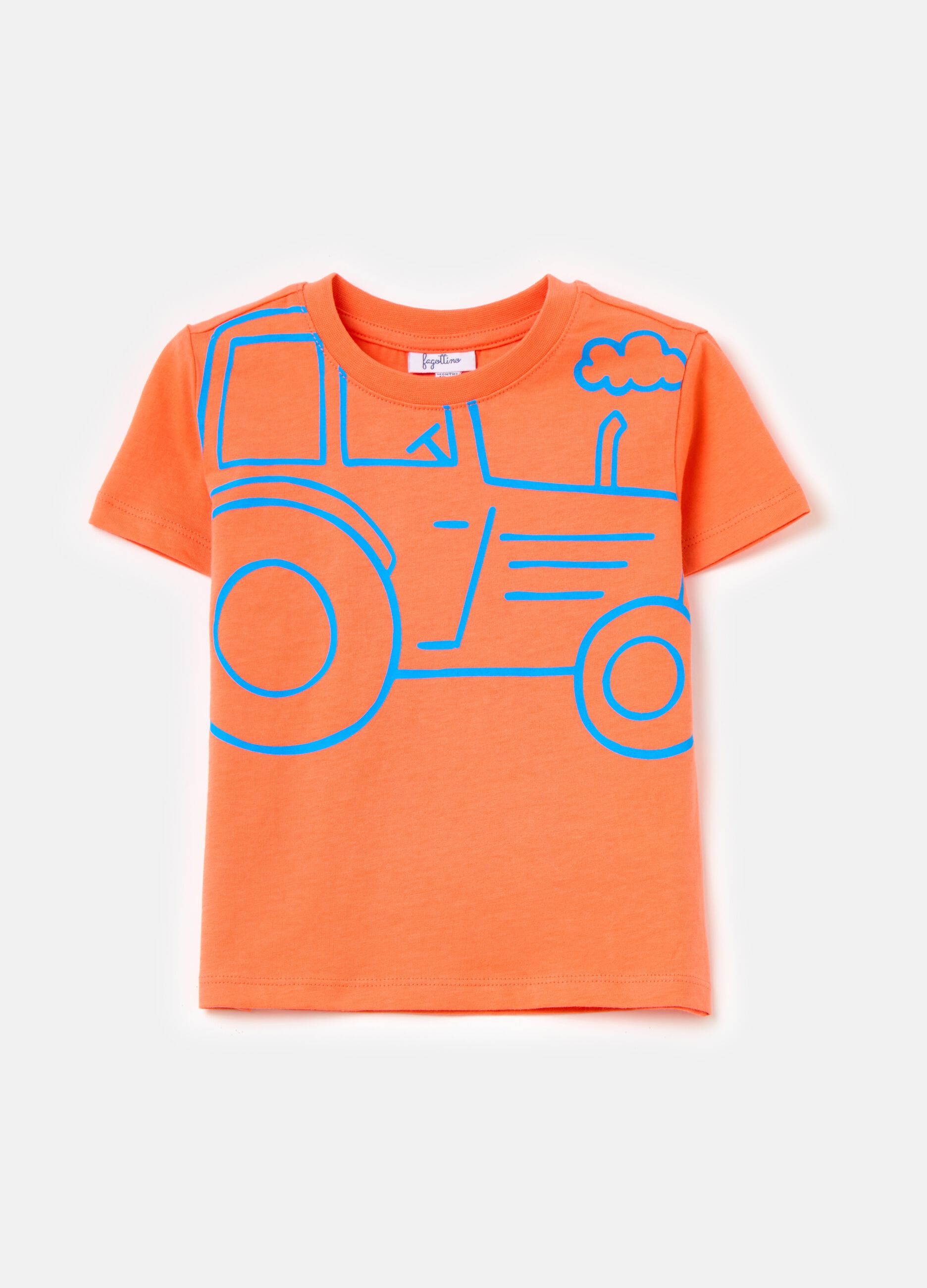 

детские оранжевые футболки Ovs для мальчиков 2009426 30-36м, Оранжевый